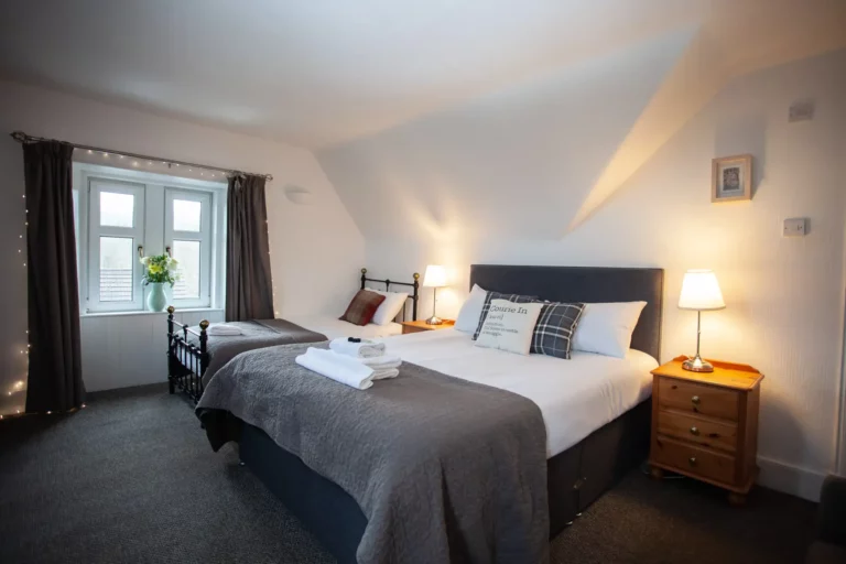 Family room with Highland views